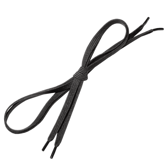 Wide Black Elastic Shoelaces, 36 Inches Long