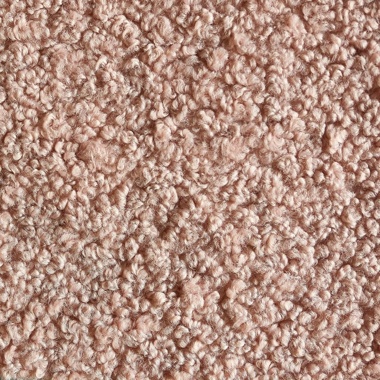 Wide Boucle Upholstery Plush Chenille Fabric Blush Color By The Yard