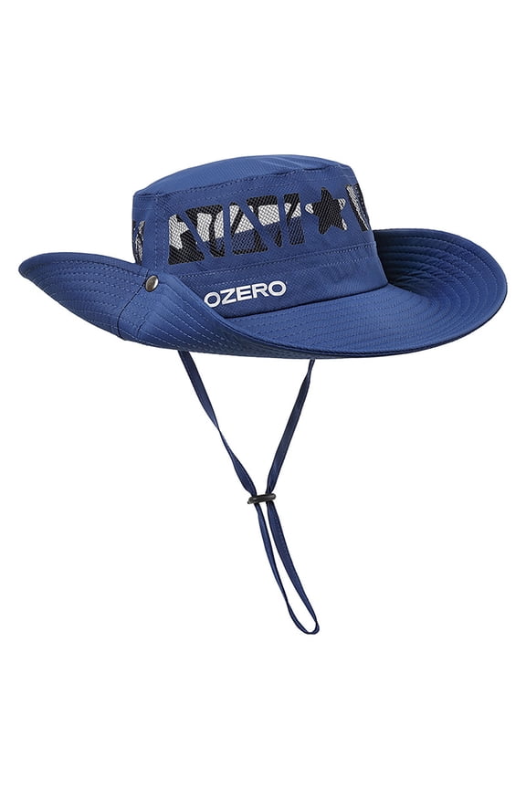 Wide Brim Adventure Hat for Outdoor Sun Lightweight Breathable Cap with Neck Coverage Everyday Seasonal Wear for Hiking and Travel, Navy