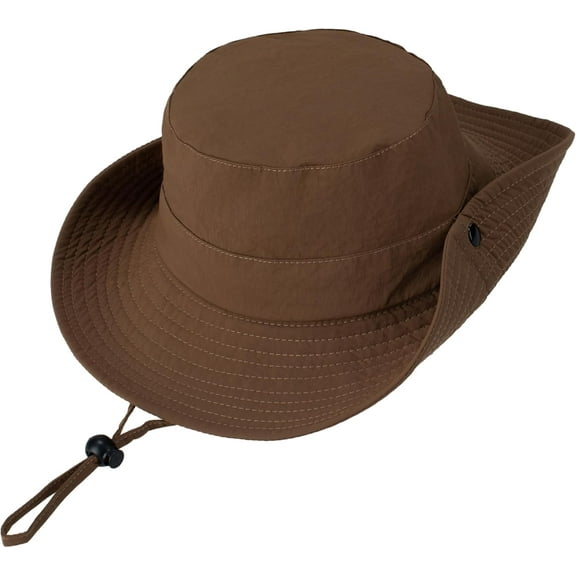 Wide Brim Boonie Hat, Men & Women Top Camo Bucket Hats for Safari Military Beach
