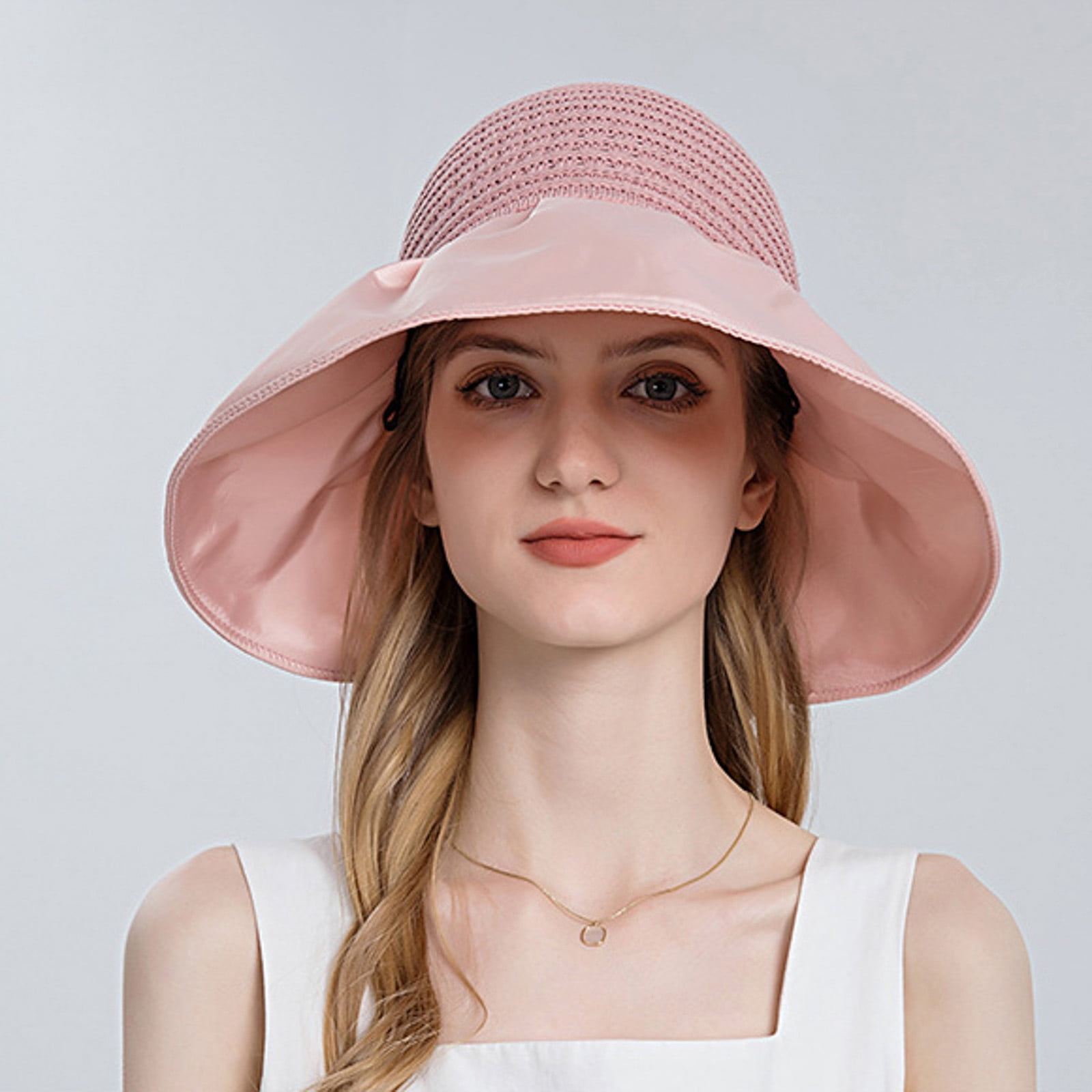 Wide Brim Bucket Hat,Foldable Sun Hat UPF 50+ Beach Cap 