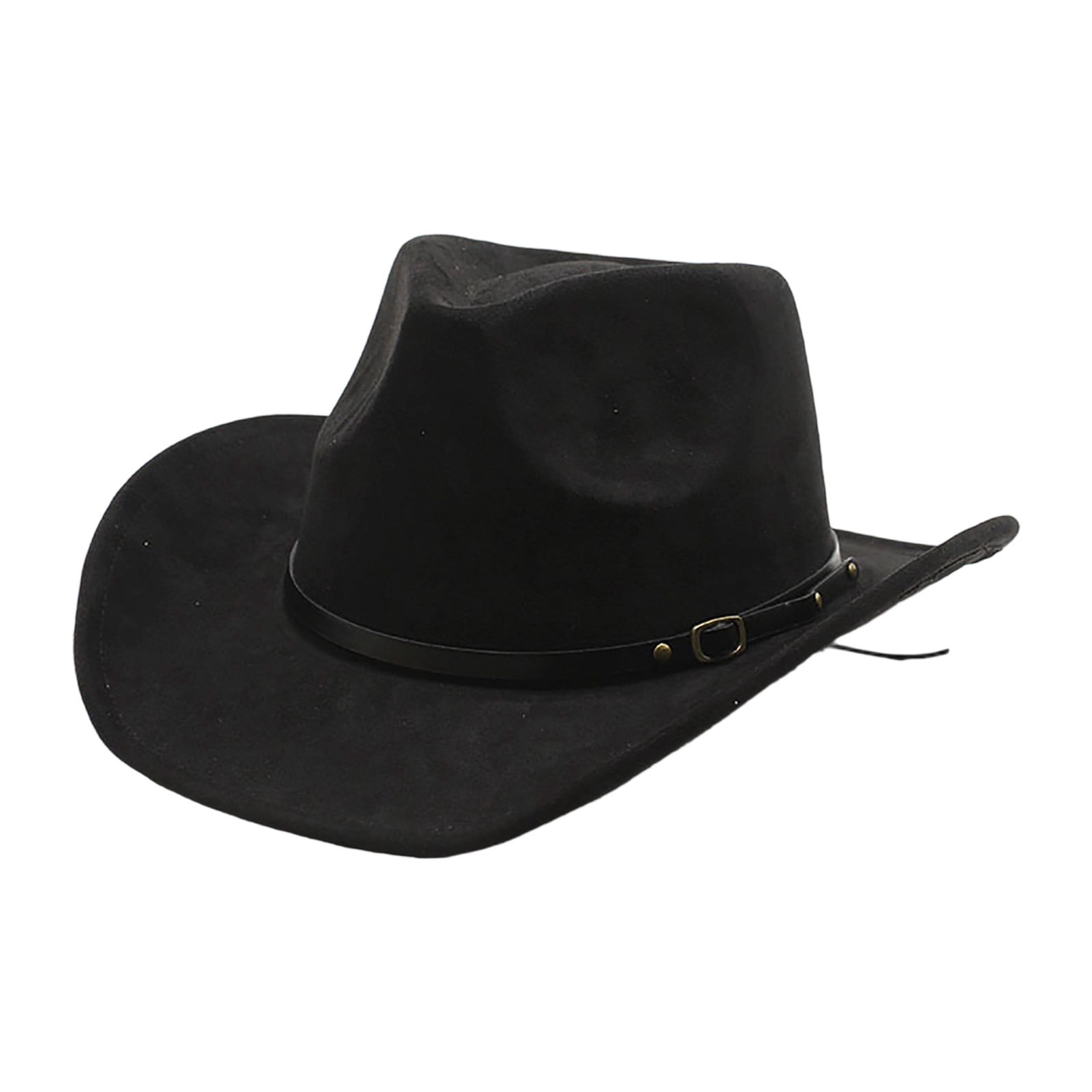 Suede Cowboy Hat for Women Men Western Cowgirl Felt Hat for Rodeo FLUFFY SENSE. Cowboy Hat for Women and Men with Shapeable  main image 4