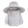 thumbnail image 1 of Wide Brim Detachable Face Cover Fishing Cap Adjustable Strap UV Protection Neck Cover Sun Hat Outdoor Supplies, 1 of 7