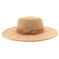 thumbnail image 1 of Wide Brim Fedora Hat for Everyday Casual Wear | Sun Beach Outdoor Travel Accessory, Khaki, 1 of 2