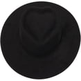 thumbnail image 1 of Wide Brim Fedora Hat for Men Women Big Rancher Felt Hat Boho Western Hat Flat Brim Hats, 1 of 6