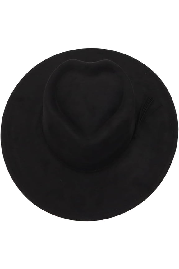 Wide Brim Fedora Hat for Men Women Big Rancher Felt Hat Boho Western Hat Flat Brim Hats