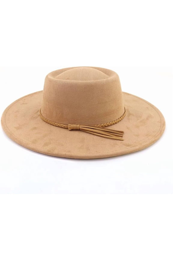 Wide Brim Fedora Hat for Men Women Big Rancher Felt Hat Pork Pie Jazz Hat