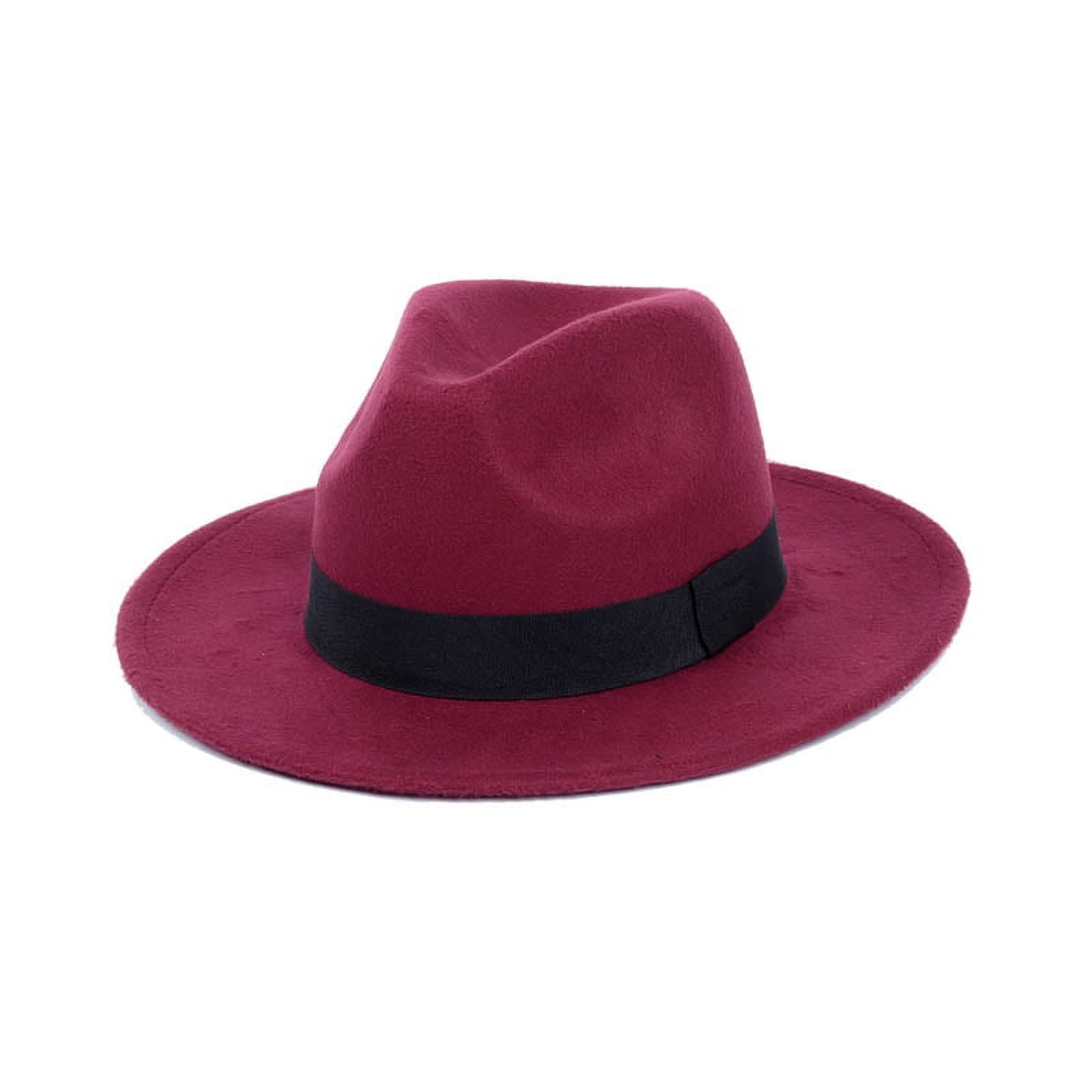 Wide Brim Fedora Hats for Women & Men Classic Dress Panama 