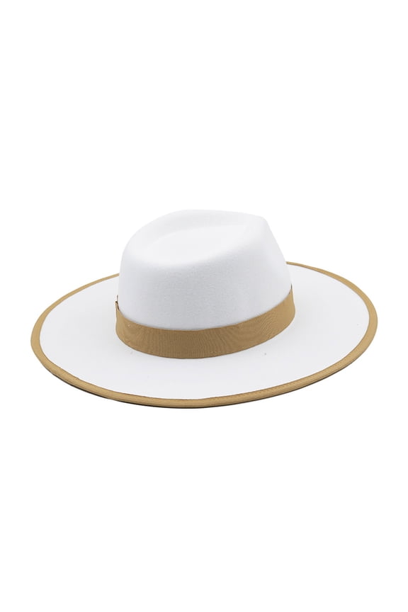 Wide Brim Fedora Hats for Womens Dress Hats for Men White Panama Hat with Bands Bowknot Fedora Hats