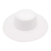 Wide Brim Felt Hat, Classic Flat Top Fedora, Structured Crown Vintage Style Headwear
