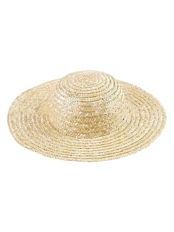 Wide Brim Garden Straw Hat Unisex, Breathable Summer Sun Cap with Safety Buckle, Durable for Beach Fishing Travel Under $5 C by Fnhpitd