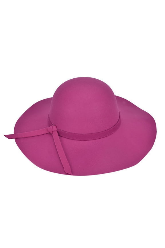 Wide Brim HatFashion Women Ladies Floppy Wide Bri M Wool Bowler Beach Hat Sun Cap SummerSummer Hat