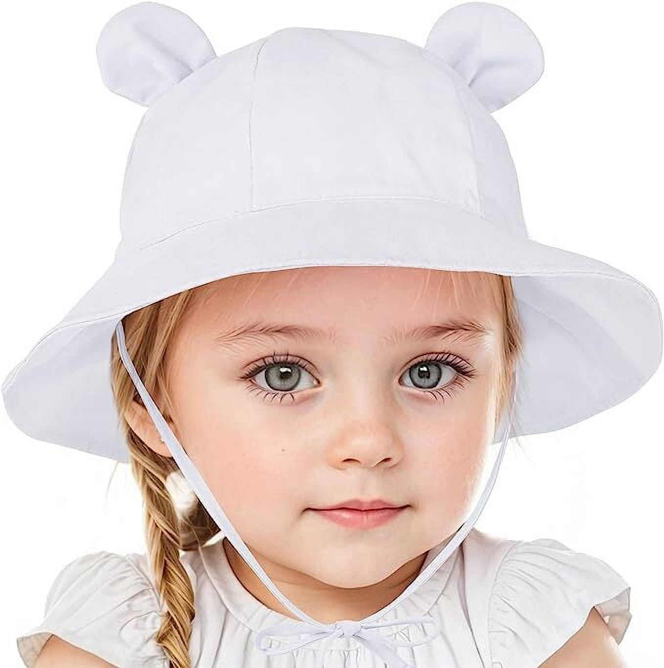 Wide Brim Hats Cute Baby summer Sun hat UPF 50+ toddler Adjustable