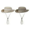 thumbnail image 1 of Wide Brim Hats Kids Outdoor Mesh Cowboy Hat UPF 50+ Summer Sun Hat Wide Brim Bucket Hat Beach Hiking Safari Hat 2Pcs Khaki & Beige, 1 of 6