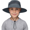 thumbnail image 1 of Wide Brim Hats Kids Outdoor Mesh Cowboy Hat UPF 50+ Summer Sun Hat Wide Brim Bucket Hat Beach Hiking Safari Hat Dark Grey, 1 of 9