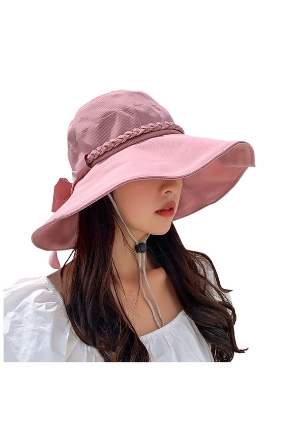 Wide Brim Hats for Women , Summer Accessories , Womens Sun Hats Packable Stylish Wide Brim Sun Hat for Women with Adjustable Chin Strap and Decorative Bow for Spring Summer Travel Outdoor Activities