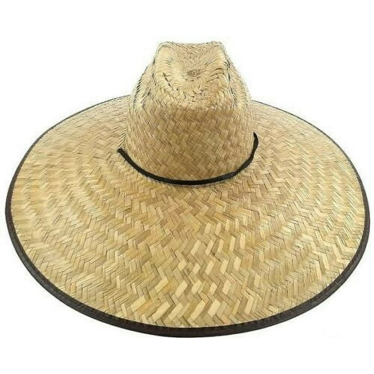 Wide Brim NATURAL Bamboo Straw Summer HAT Sombrero BEACH GARDENING Pescador  *82