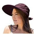 thumbnail image 1 of Wide Brim Ponytail Adjustable Beach Hat Sun Hat, 1 of 4