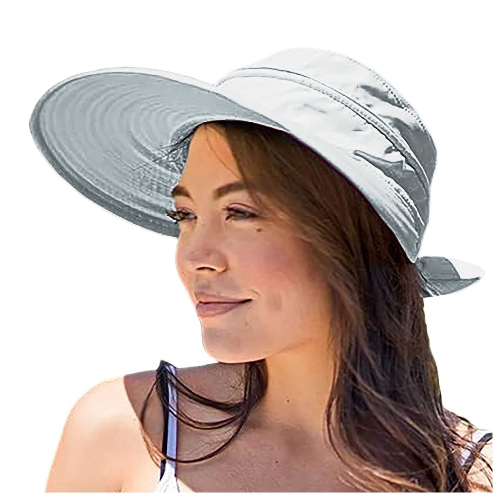 Wide Brim Ponytail Adjustable Beach Hat Sun Hat