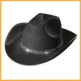 thumbnail image 1 of Wide Brim Rhinestone Cowgirl Hat for Women Girls Cowboy Themed Party, 1 of 9