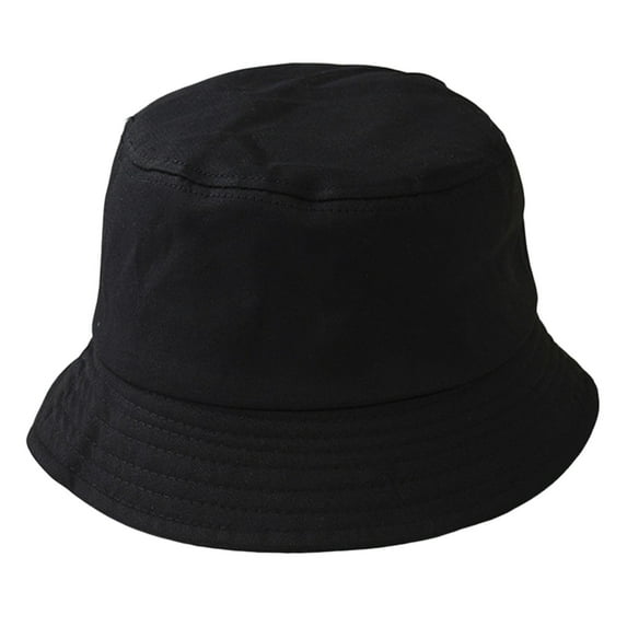 Wide Brim Round Dome Sunscreen Bucket Hat Unisex Summer Solid Color Fisherman Hat Fashion Accessories