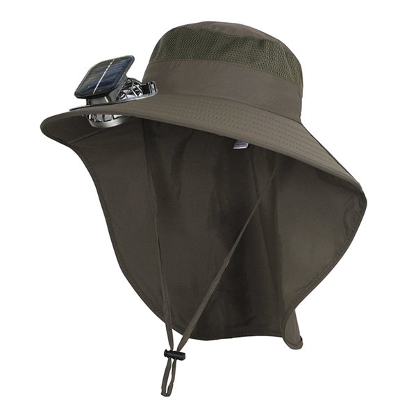 Wide Brim Solar Fan Hat for Children - UPF 50  Outdoor Fishing Hat with Dual Powered Fans, Solar & USB Charging Sun Hat with Neck Cover, Breathable Summer Sun Protection
