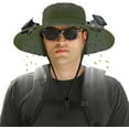 thumbnail image 1 of Wide Brim Solar Fan Hat, Hat with Fans Solar Power, USB Charging Sun Hat with 2 Solar Fan for Men Women Outdoor Fishing, 1 of 9