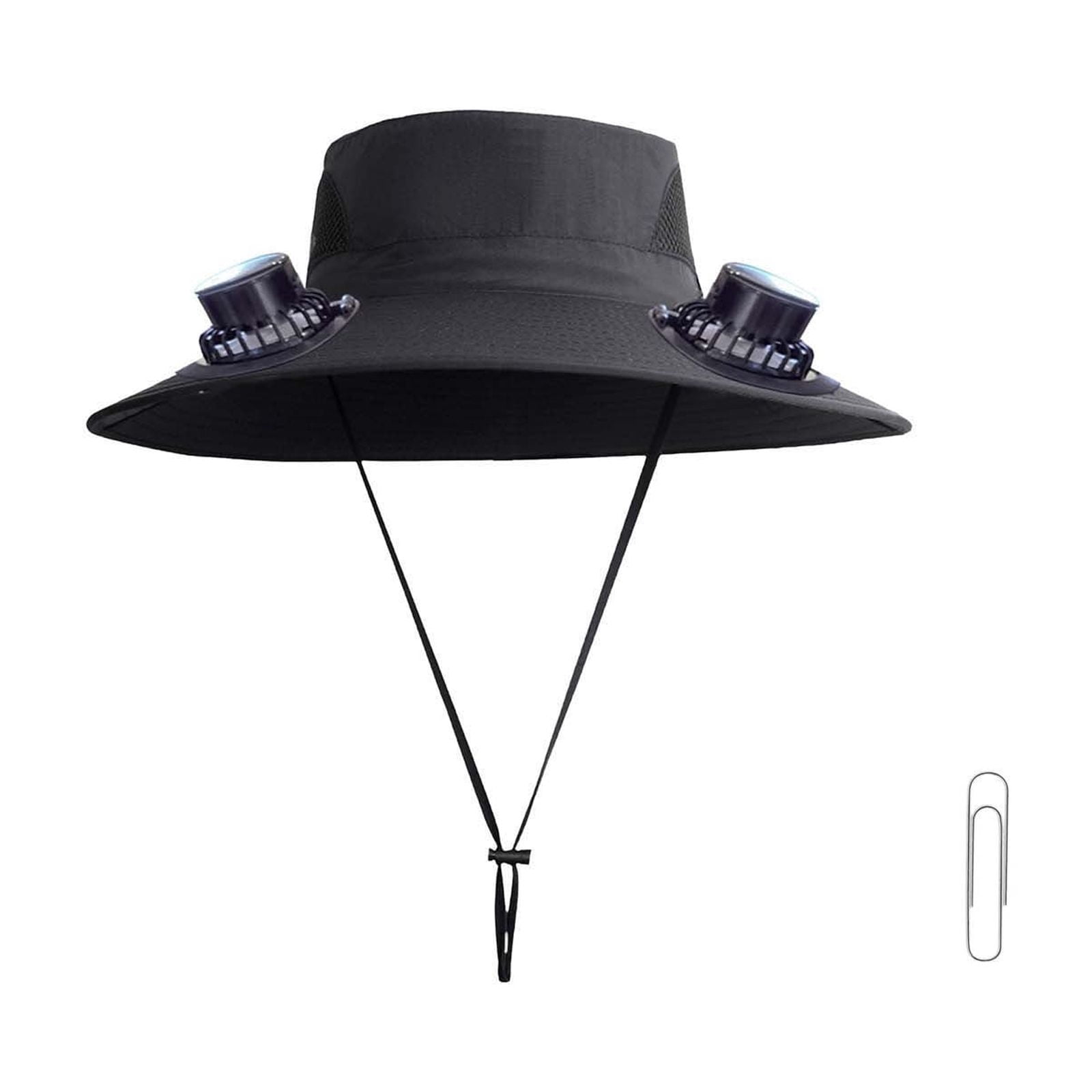 Wide Brim Solar Fan Hat, Hat with Fans Solar Power for Men Women, Solar ...