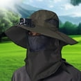 thumbnail image 1 of Wide Brim Solar Fan Hat with Removable Breathable Facial Sun Towel,Fishing Hat with Solar Fan Built in,Outdoor Sun Hats for Men Women,Solar Powerd & USB Rechargeable,Long Battery Life,Green, 1 of 5