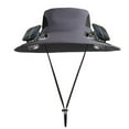 thumbnail image 1 of Wide Brim Solar Fan Outdoor Hat, Outdoor Wide Brim Sun Hat with 2 Solar Fan Sun Bucket Hat for Men,UPF50+ Sun Fishing Hat, 1 of 2