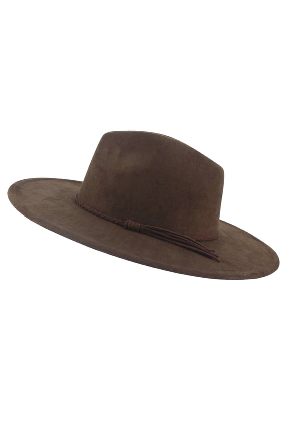 Wide Brim Suede Fedora Hats Unisex Classic Panama Hat Solid Retro Fedora