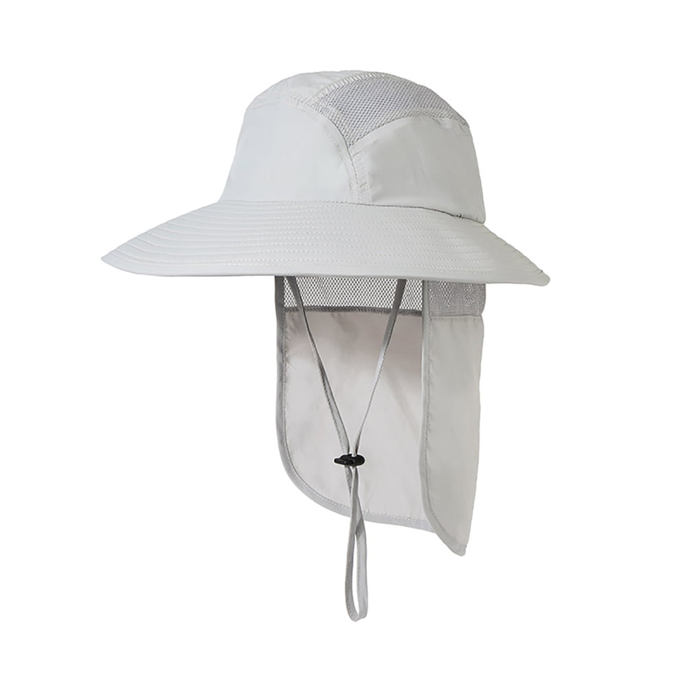 Wide Brim Sun Hat For Men And Women Fishing Safari Neck Protection For  Gardening Cycling Boating Etc Light Grey