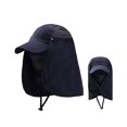 thumbnail image 1 of Wide Brim Sun Hat for Men and Women - Outdoor Summer Hat with Neck Flap and Face Cover for Fishing, Hiking, Beach, and Gardening - Summer Sun Shade Accessories, Navy-D, 14.96", 1 of 2