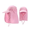 thumbnail image 1 of Wide Brim Sun Hat for Men and Women - Outdoor Summer Hat with Neck Flap and Face Cover for Fishing, Hiking, Beach, and Gardening - Summer Sun Shade Accessories, Pink-D, 14.96", 1 of 3