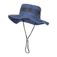 thumbnail image 1 of ZQUUVOU Wide Brim Sun Hat Rotection Waterproof Packable Cotton Bucket Hat For Men Women Fishing Hiking Beach Garden Navy, 1 of 2