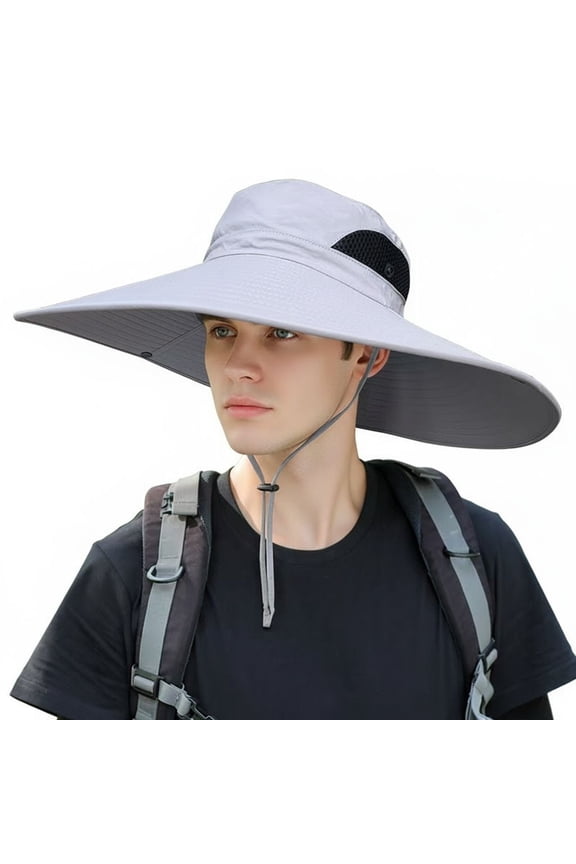 Wide Brim Sun Hat, UPF 50+ UV Protection Waterproof Packable Bucket Hat for Men & Women, Fishing Hiking Beach Garden
