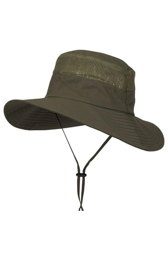 Wide Brim Sun Hat UV Protection Bucket Cap For Hiking Camping 2024 Men H8Q8