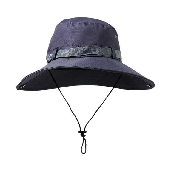 Wide Brim Sun Hat UV Protection Bucket Cap For Hiking Camping Fishing Unisex; I9O1
