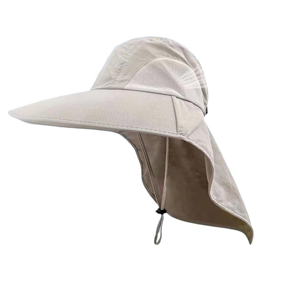 Wide Brim Sun Hat With Neck Flap And Mesh Sides For UV Protection Outdoor Activities