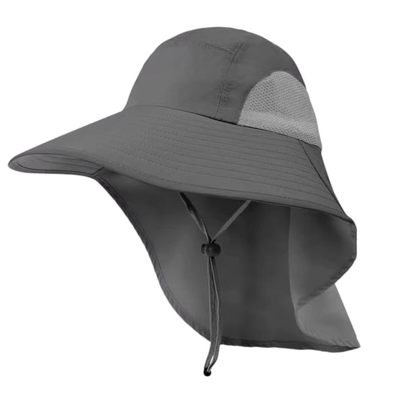 Wide Brim Sun Hat With Neck Flap And Mesh Sides For UV Protection Outdoor Activities