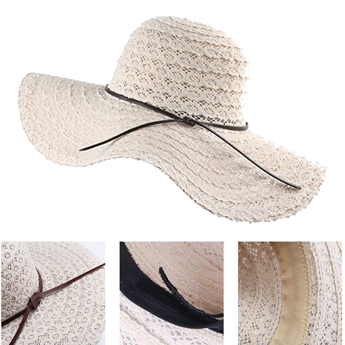 Wide Brim Sun Hat Women Cap Outdoor Holiday Lady Beach Casual Hat 