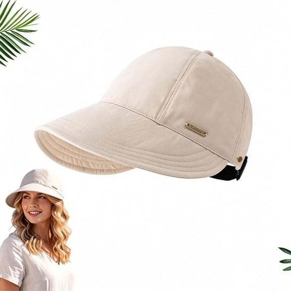 Wide Brim Sun Hat, Women's Wide Brim Sun Visor Hat, Foldable Summer Visor Hat