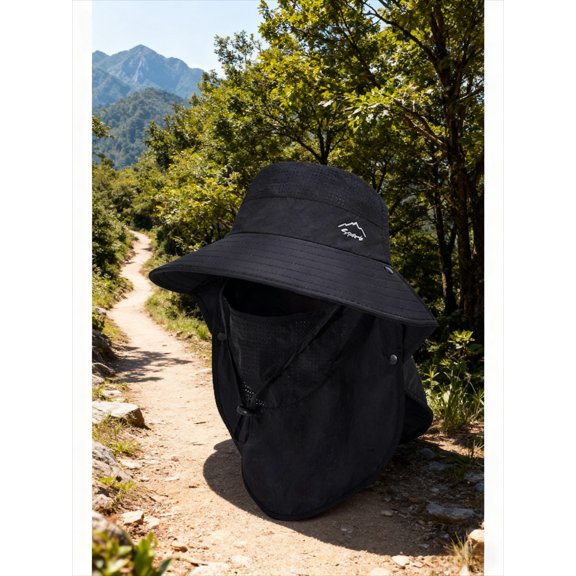 Wide Brim Sun Hat for Men & Women: Neck Flap Added, UPF 50 UV Protection for Hiking/Fishing Trips