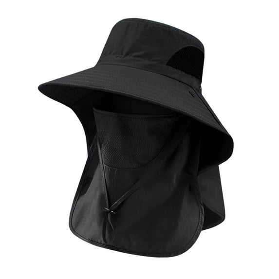 Wide Brim Sun Hat for Men Women Quick Dry UPF 50+ Fishing Hat with Face Guard And Neck Flap for Outdoor Hiking Travel Beach