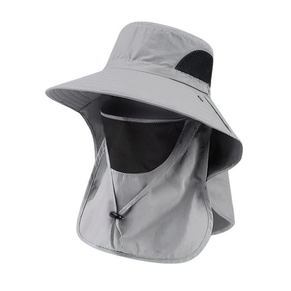 Wide Brim Sun Hat for Men Women Quick Dry UPF 50+ Fishing Hat with Face Guard And Neck Flap for Outdoor Hiking Travel Beach