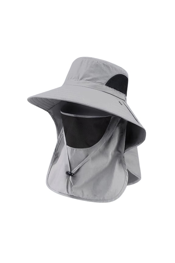 Wide Brim Sun Hat for Men Women Quick Dry UPF 50+ Fishing Hat with Face Guard And Neck Flap for Outdoor Hiking Travel Beach