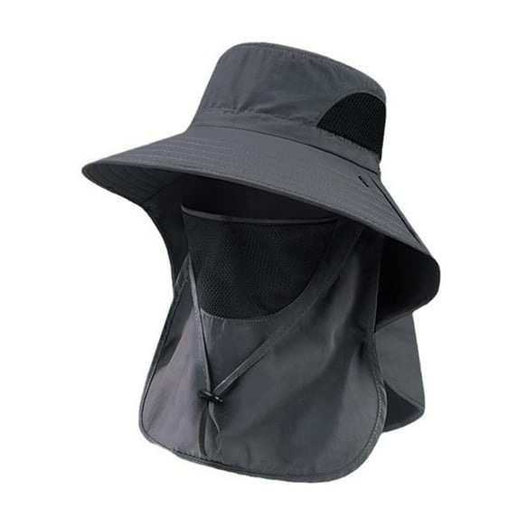 Wide Brim Sun Hat for Men Women Quick Dry UPF 50+ Fishing Hat with Face Guard And Neck Flap for Outdoor Hiking Travel Beach