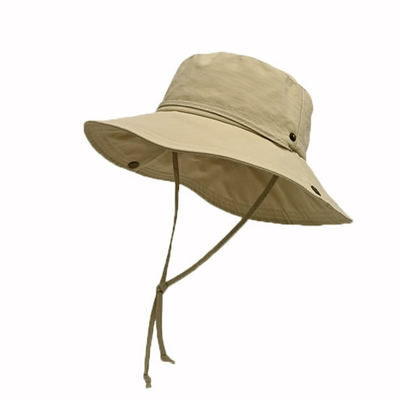 Wide Brim Sun Hat for Women/Men – Lightweight Breathable Fishing Safari Hat with Mesh Panels, Foldable UV Protection Hat 2025