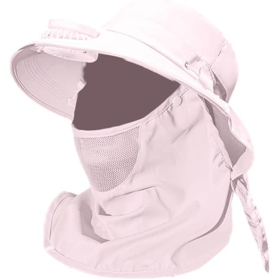 Wide Brim Sun Hat for Women Uv Protection, 2026 Fishing Hat with Neck Flap & Solar Fan, Breathable Sun Protection Hat