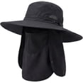 thumbnail image 1 of Wide Brim Sun Hat with Detachable Face & Neck Cover, UV Protection for Outdoor Hiking Fishing,Colour as Pictured, 1 of 4